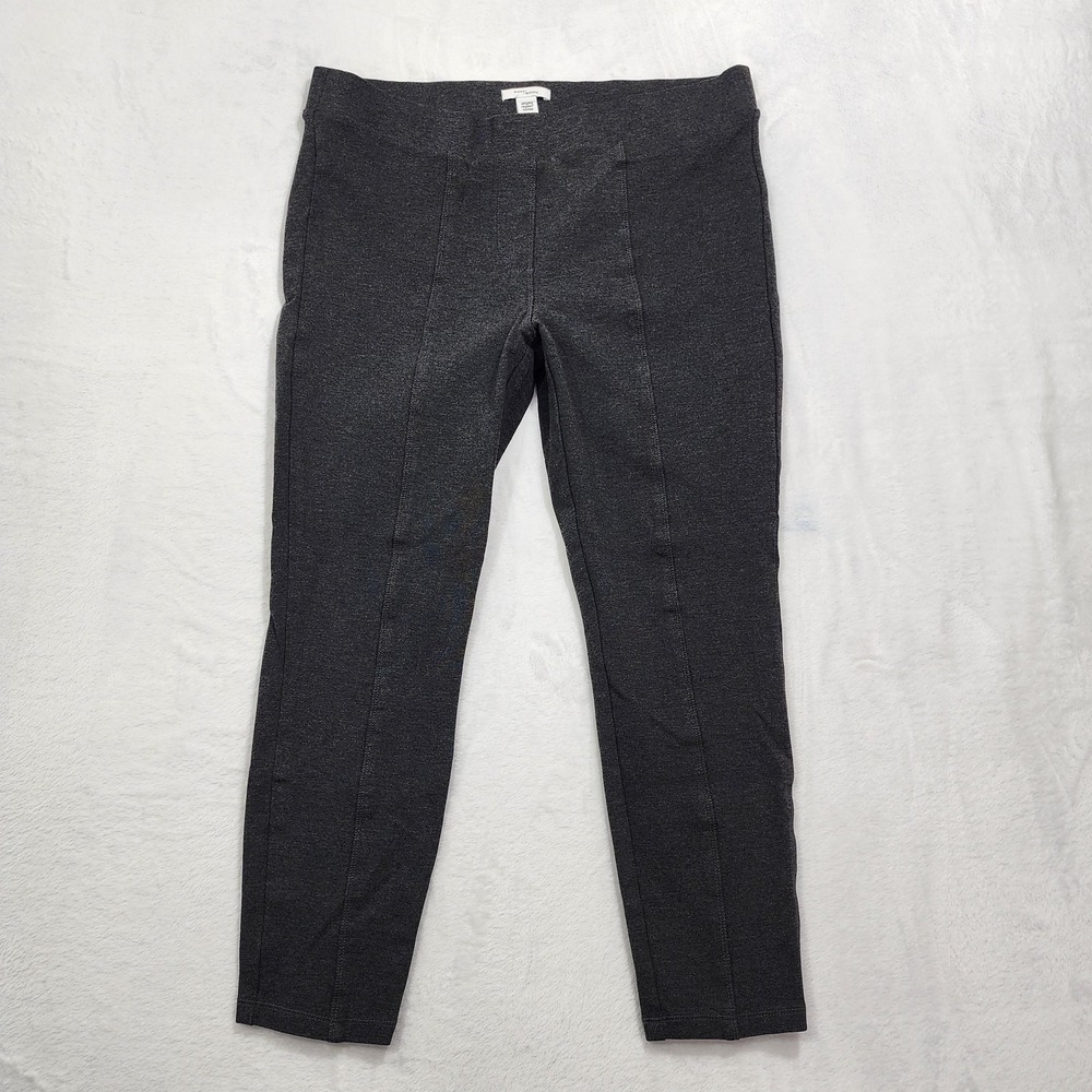 Daily Ritual Leggings Womens XL Gray High Rise Front Seam Ponte Ankle Stretch